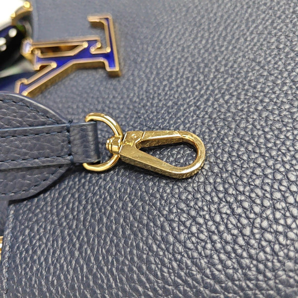 CAPUCINES MM Calfskin Blue