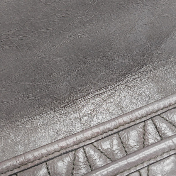 Quilted Calfskin Shoulder Bag Gray