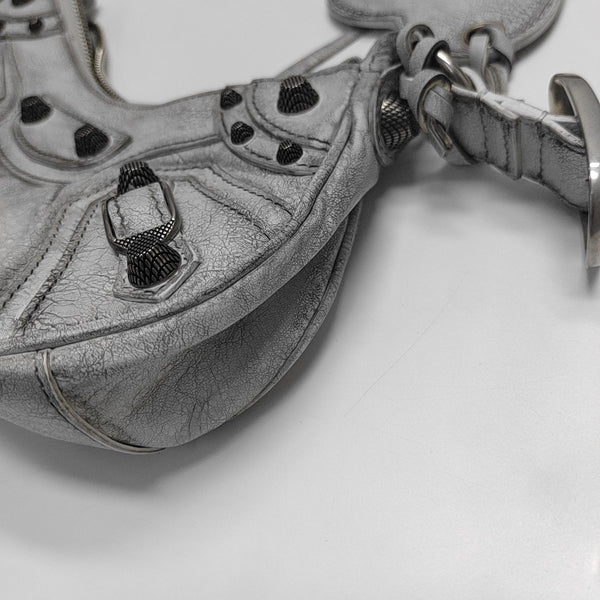 Le Cagole Mini Lambskin Silver