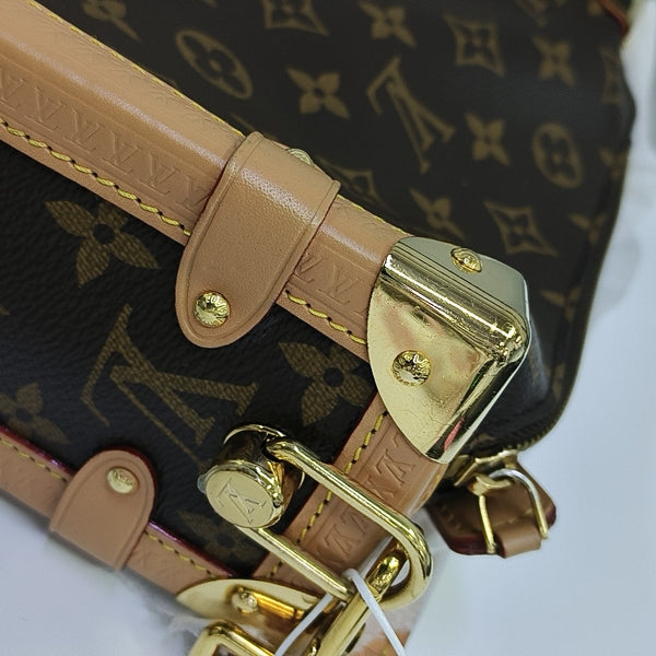 SIDE TRUNK MM Monogram Coated Canvas Brown