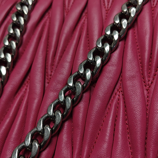 Quilted Lambskin Shoulder Bag Red