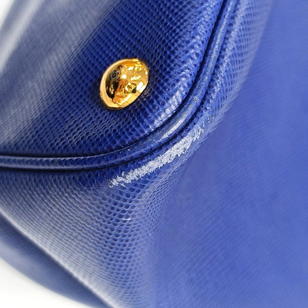 Authenticated pre-owned Double Saffiano Calfskin Blue - Tote Bag at Looply
