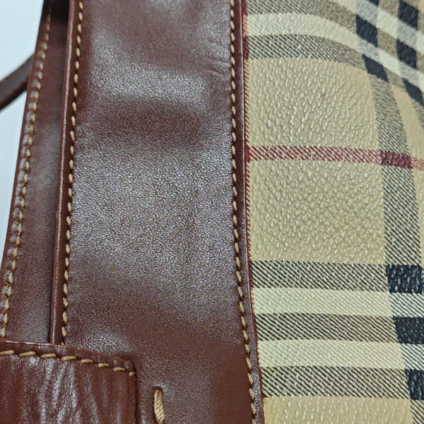 Coated Canvas Bucket Bag Beige