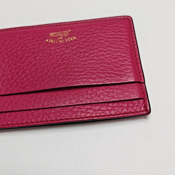 Calfskin Card Holder Red