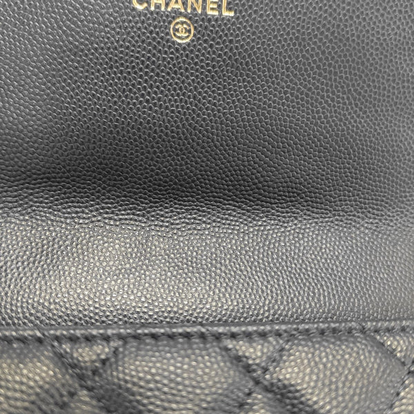 CLASSIC FLAP Mini Quilted Grained Calfskin Blue