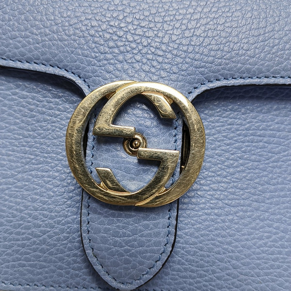 Interlocking G Small Calfskin Blue