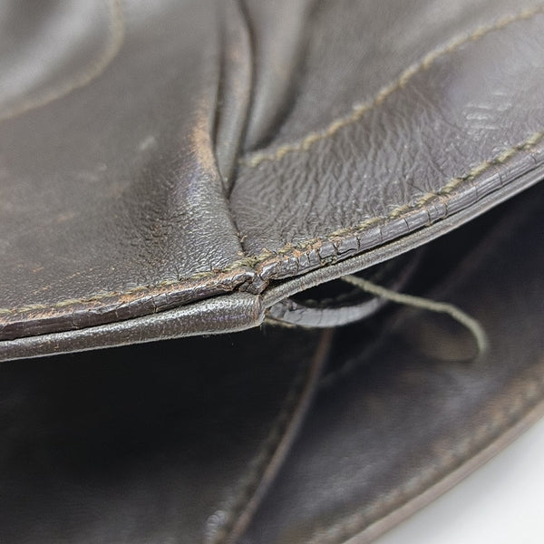 Calfskin Top Handle Bag Brown
