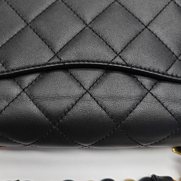 KELLY Small Quilted Calfskin Black