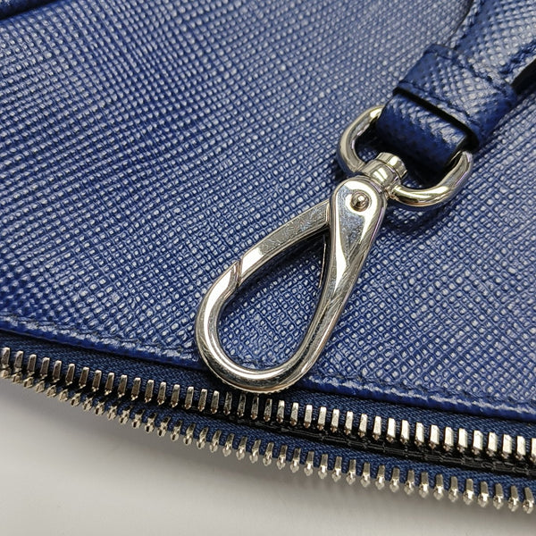 Authenticated pre-owned Triangle Calfskin Blue - Crossbody Bag at Looply