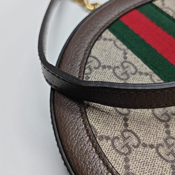 Authenticated pre-owned Ophidia Mini Monogram Coated Canvas Beige - Shoulder Bag at Looply