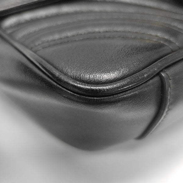 GG Marmont Medium Quilted Calfskin Black