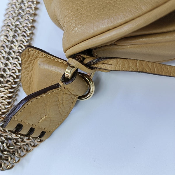 Calfskin Top Handle Bag Brown