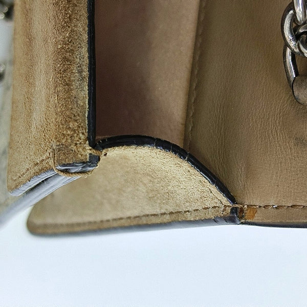 Dionysus Super Mini Monogram Coated Canvas Beige