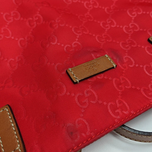 Monogram Nylon Tote Bag Red