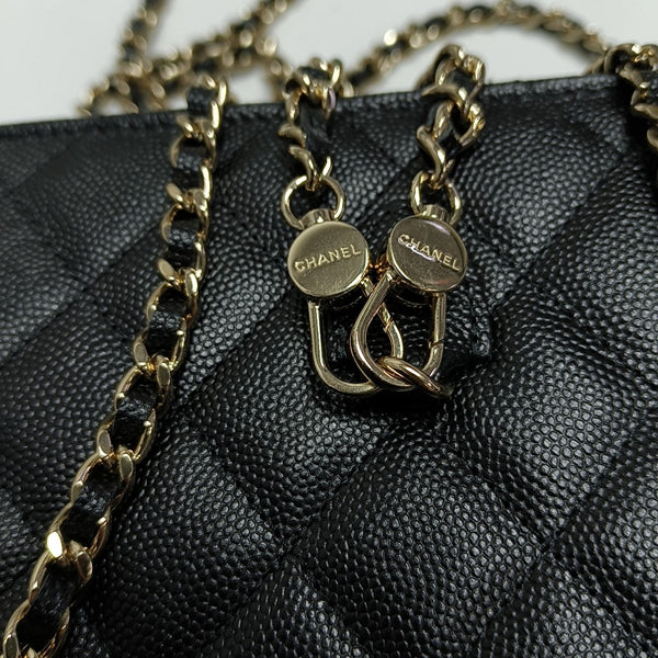 Quilted Grained Calfskin Black