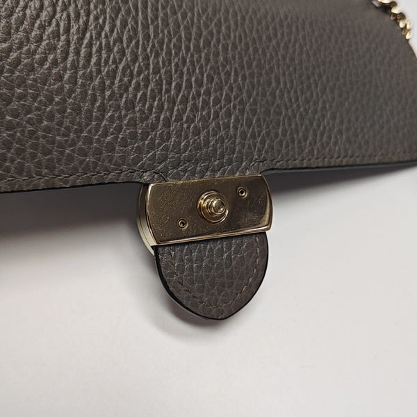 Interlocking G Small Calfskin Gray