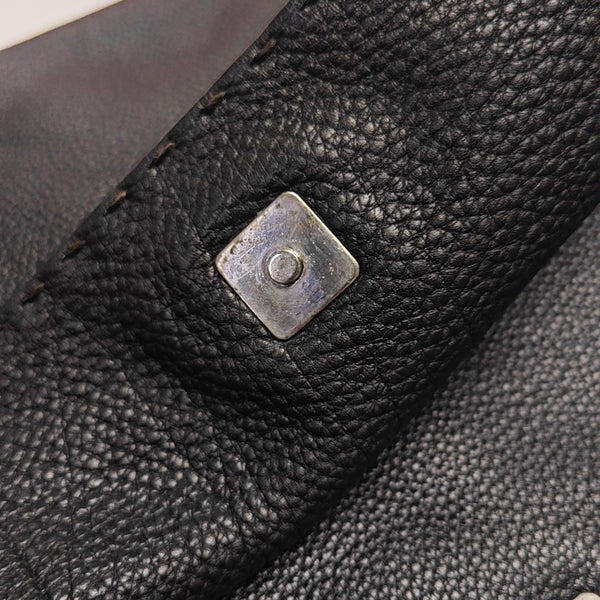 Quilted Calfskin Shoulder Bag Black