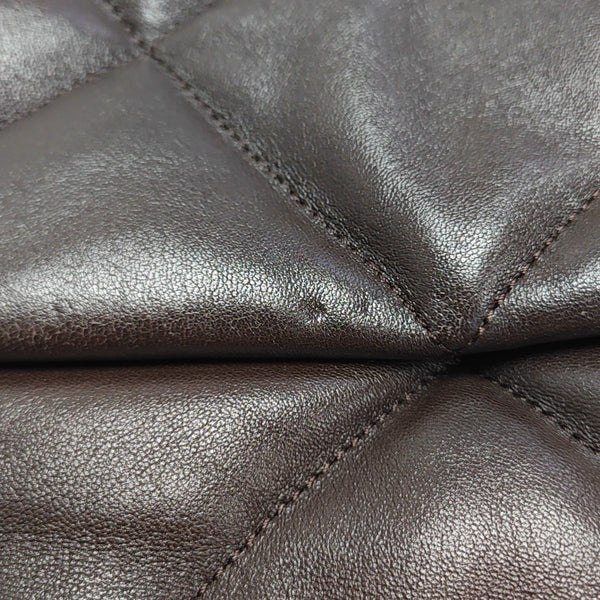 CHANEL 19 Maxi Quilted Calfskin Brown