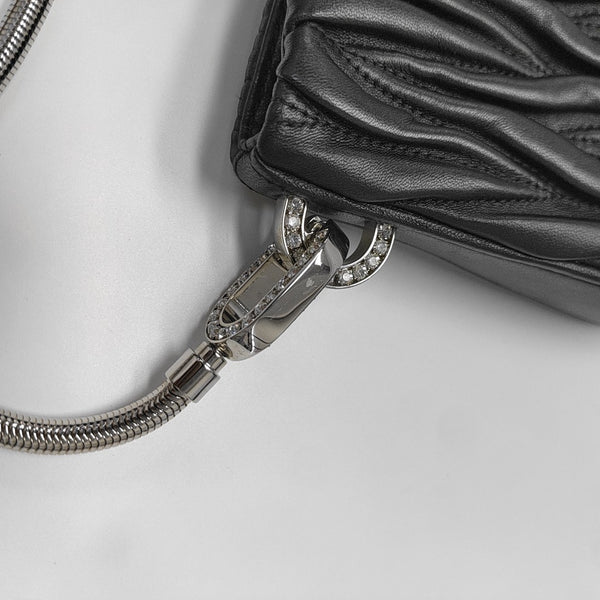 Matelassé Quilted Lambskin Black