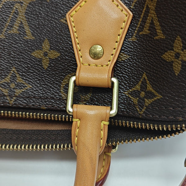 SPEEDY 25 Monogram Coated Canvas Brown