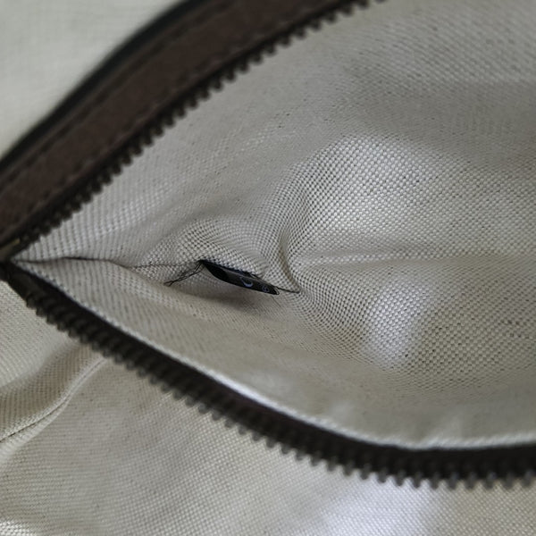 Ophidia Small Monogram Coated Canvas Beige