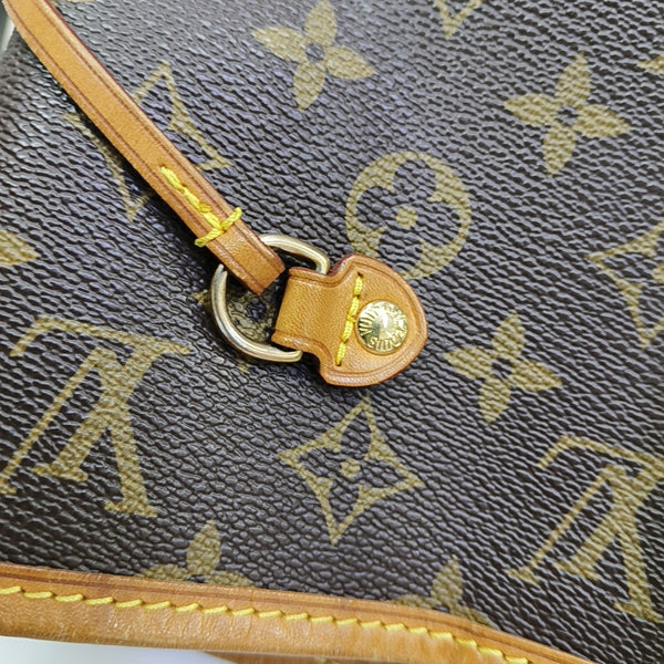 NEVERFULL MM Monogram Coated Canvas Brown