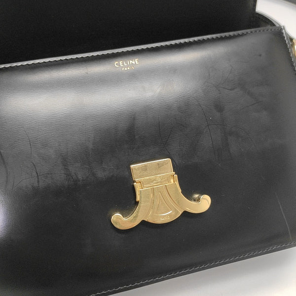 TRIOMPHE Medium Calfskin Black