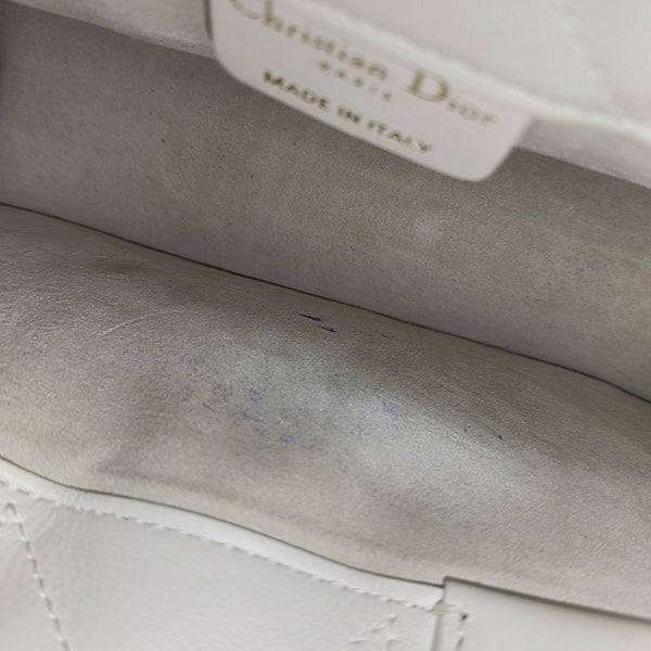 Book Tote Mini Cannage Calfskin White