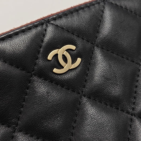 Quilted Calfskin Clutch Black