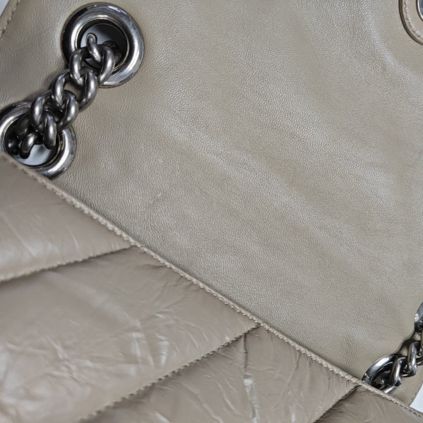 Crush Medium Quilted Calfskin Beige