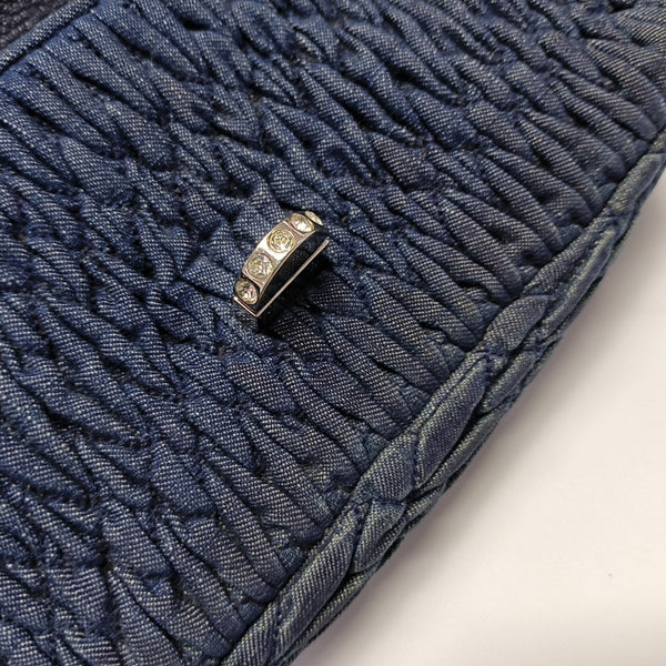 Crystal Quilted Denim Blue