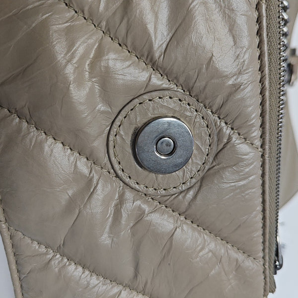 Crush Mini Quilted Calfskin Beige