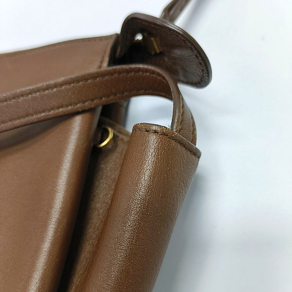 TRI FOLD Calfskin Brown