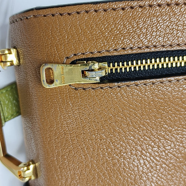 Miu Lady Calfskin Green
