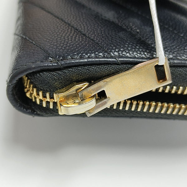 MONOGRAM Chevron Calfskin Black Wallet