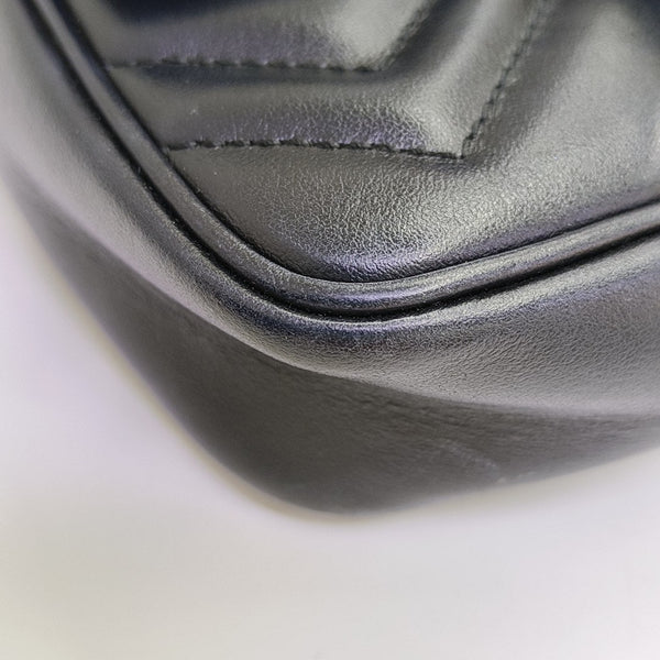 GG Marmont Mini Quilted Calfskin Black