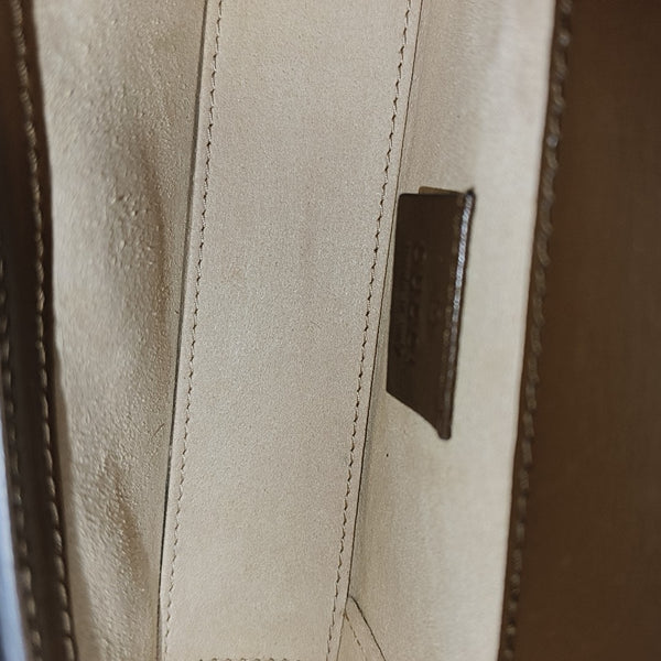 Horsebit 1955 Mini Monogram Coated Canvas Beige