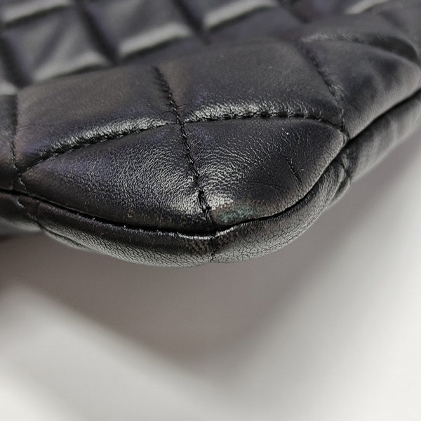 Quilted Lambskin Clutch Black