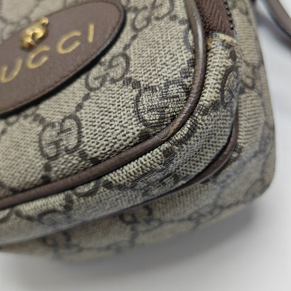 Neo Vintage Mini Monogram Coated Canvas Brown