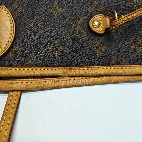 NEVERFULL GM Monogram Coated Canvas Brown