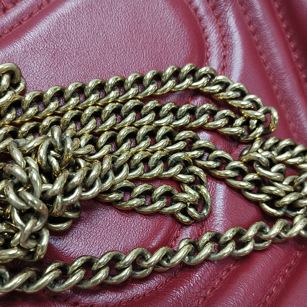GG Marmont Mini Quilted Leather Red