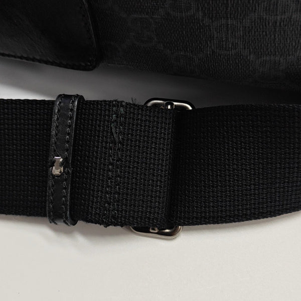 Monogram Coated Canvas Shoulder Bag Black