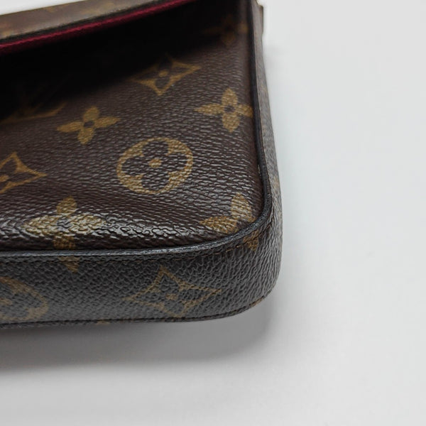 FÉLICIE Monogram Coated Canvas Brown
