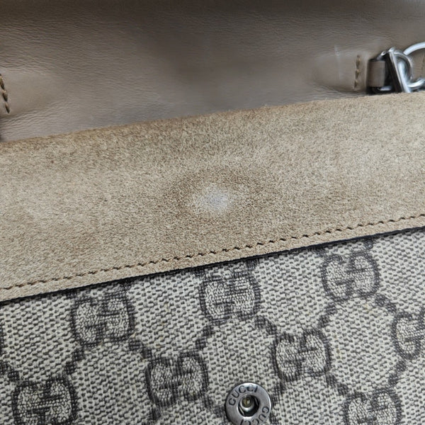Dionysus Super Mini Monogram Coated Canvas Beige