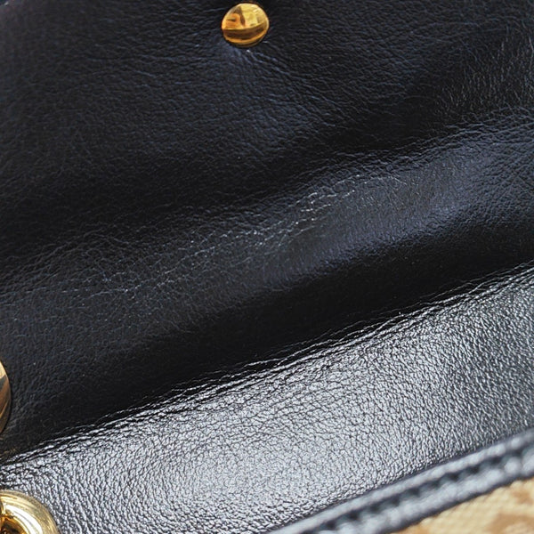 GG Marmont Small Quilted Canvas Brown