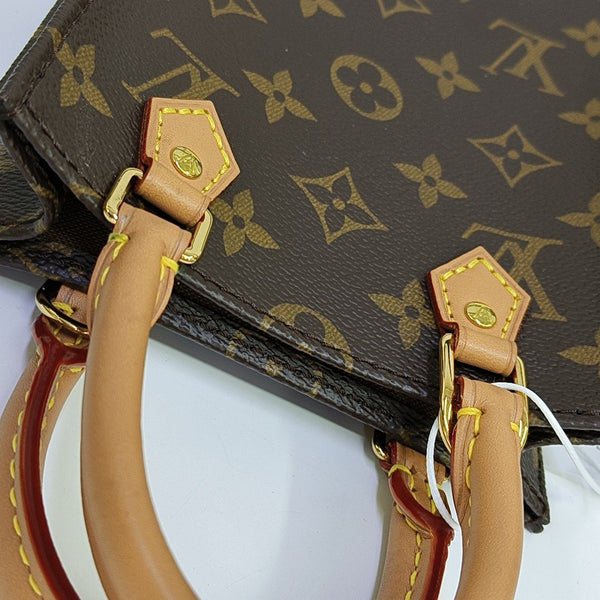 SAC PLAT Mini Monogram Coated Canvas Brown