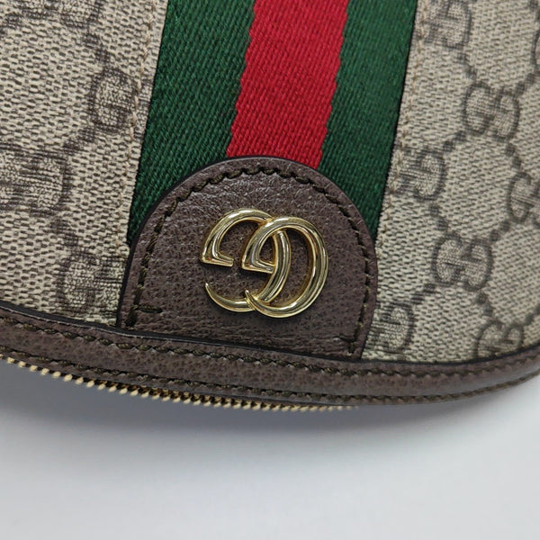 Ophidia Small Monogram Lona Revestida Beige