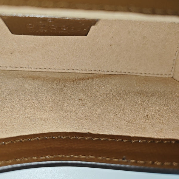 Horsebit 1955 Mini Monogram Coated Canvas Beige