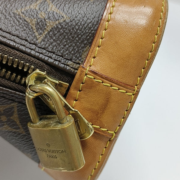 ALMA BB Monogram Coated Canvas Brown