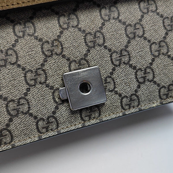 Dionysus Mini Monogram Coated Canvas Beige